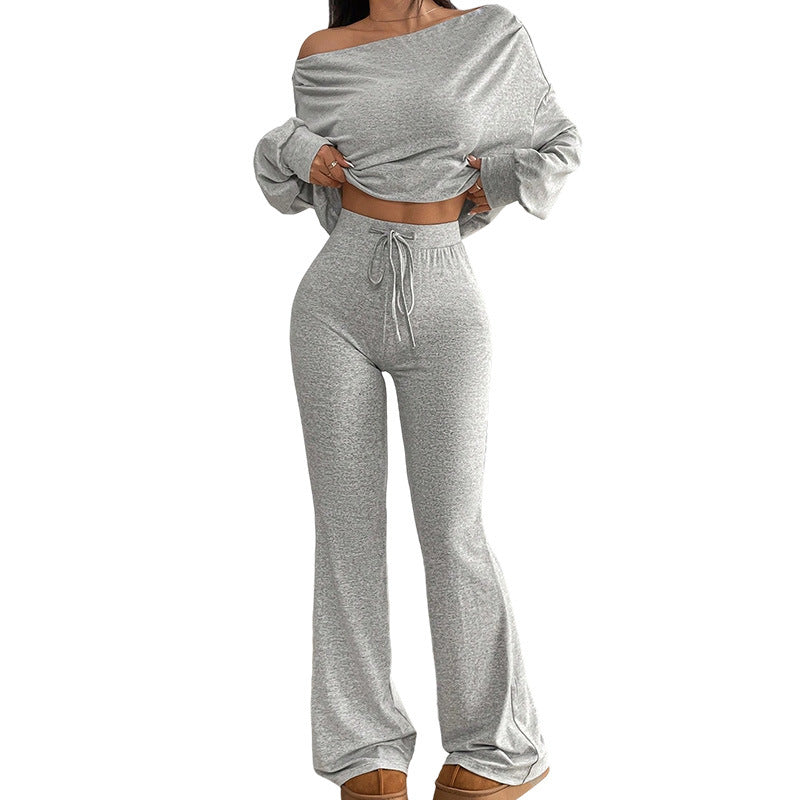 Casual Set Long-sleeve Top And Pants