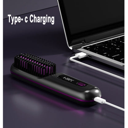 2 In 1 Wireless Hair Straightener USB Charging