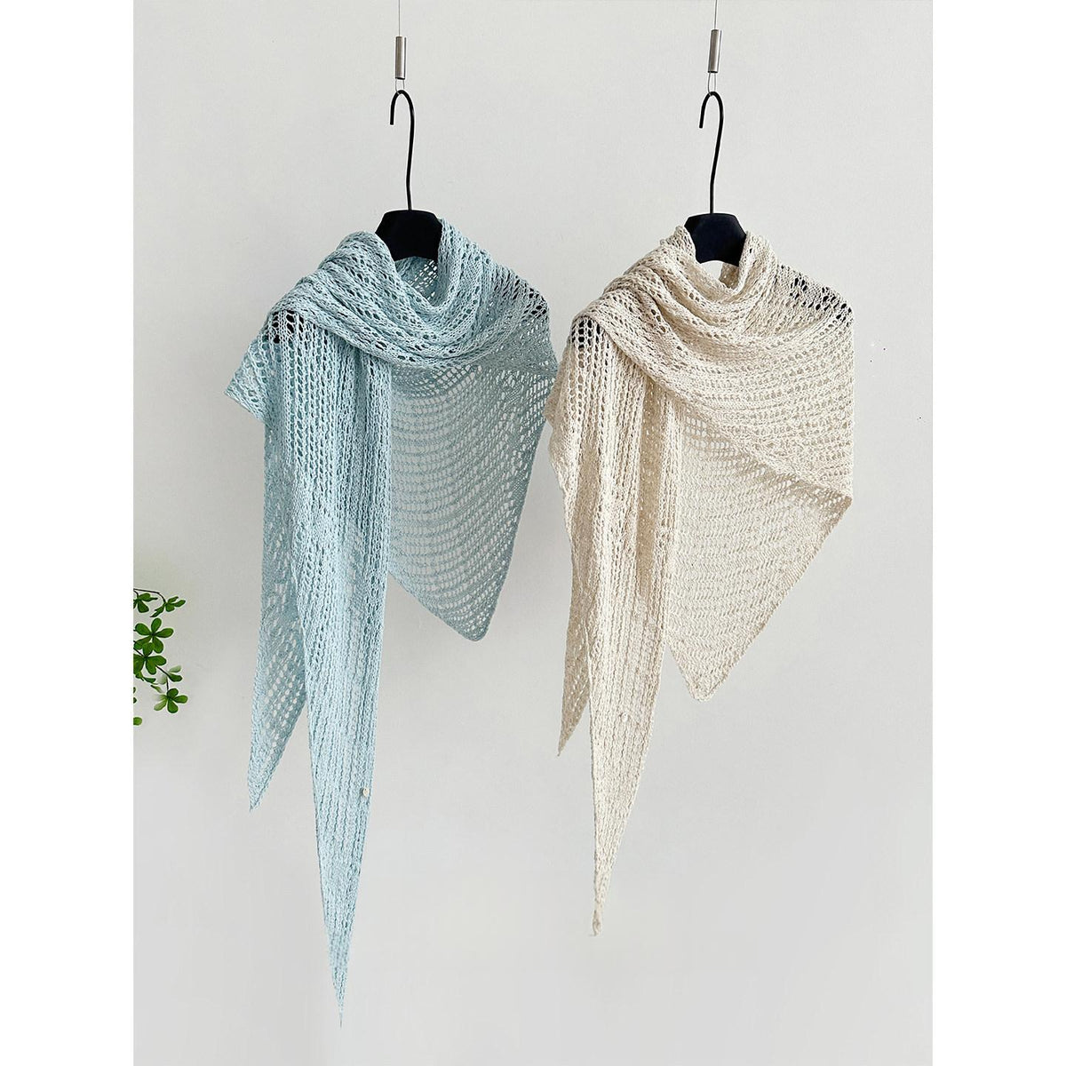 Hollow-out Outerwear Sun-protection Triangular Shawl Scarf