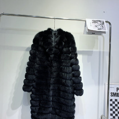 Men's Real Fur Long Fur Coat Winter