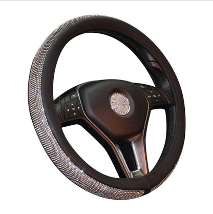 Cute Leather Steering Wheel Cover Anti Slip Universal