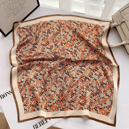 Square Scarf Womens Fashionable Small Neckerchief 70cm