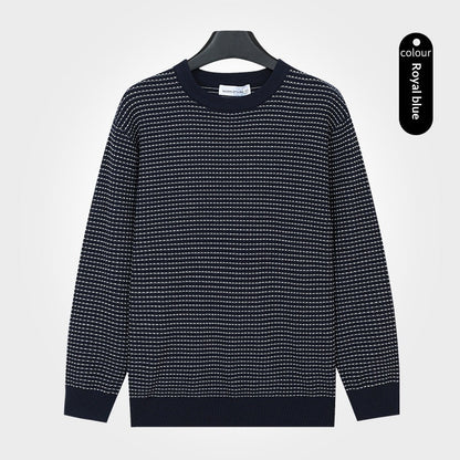 Mens Casual Round-neck Knit Sweater