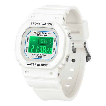 Square Electronic Watch Colorful Creativity For Male And Female Students