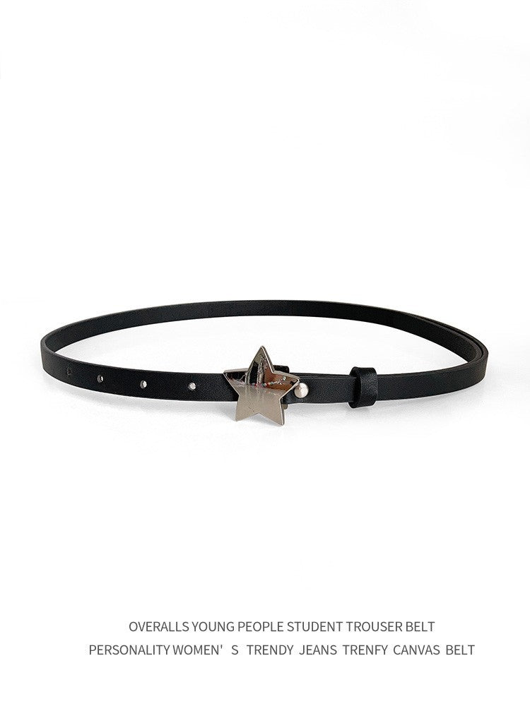 Black Subculture Five-pointed Star Belt