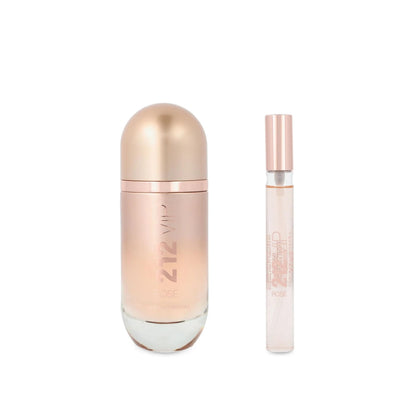 Carolina Herrera 212 Vip Rose 2-Piece Set for Women (2.7 Oz Eau De Parfum Spray + 0.34 Oz Eau De Parfum Spray)