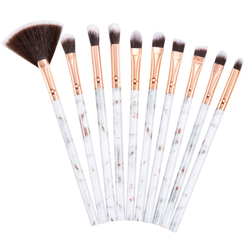 10 Marble Makeup Brush Sets