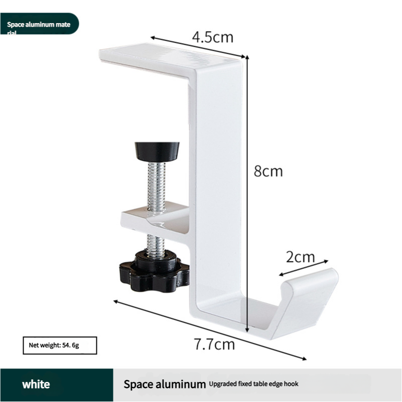 Portable student backpack hook, office desk mobile headphone hook, table side umbrella hook Hook storage