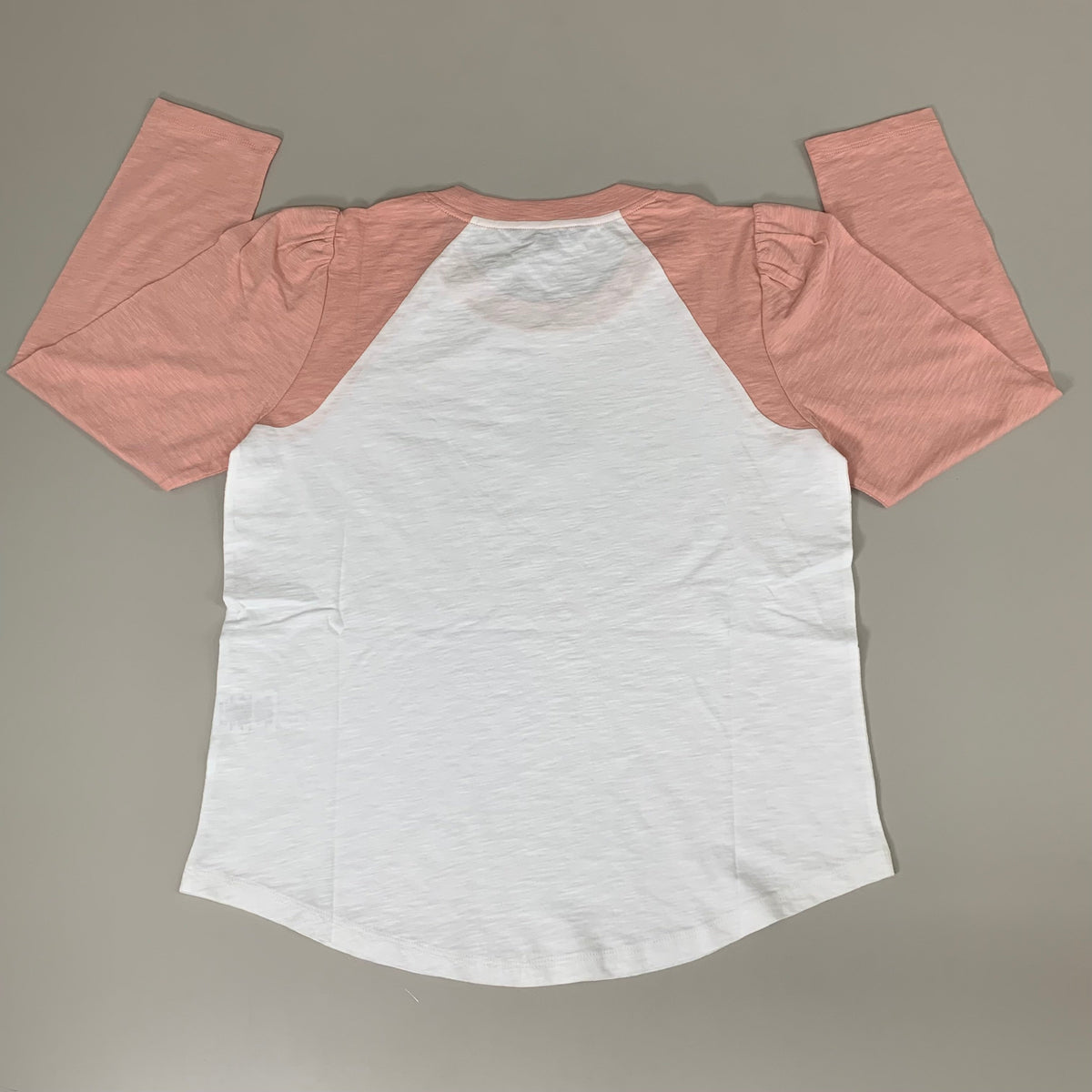 VERONICA BEARD Jeans Women's Mason Baseball Tee Sz-XXS Rosebloom/White