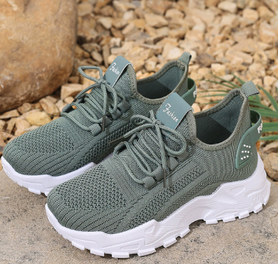 Flyknit Mesh Sneakers Women's Thin Breathable Sports Casual Shoes