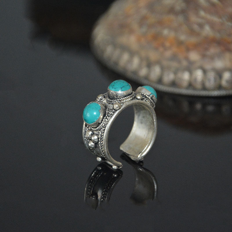 Adjustable Turquoise Ring For Women