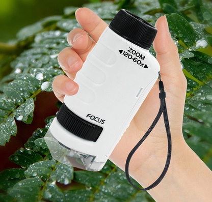 Bacterial microscope primary school student science experiment toy portable children's handheld microscope professional level