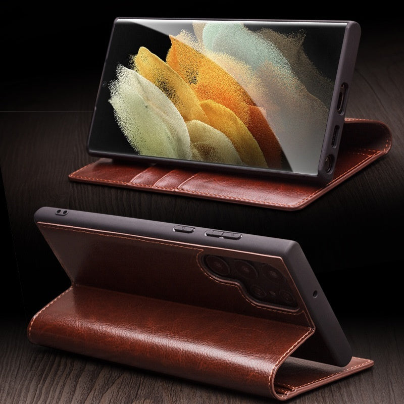 Leather Phone Case Protective Flip Cover With Card Slots
