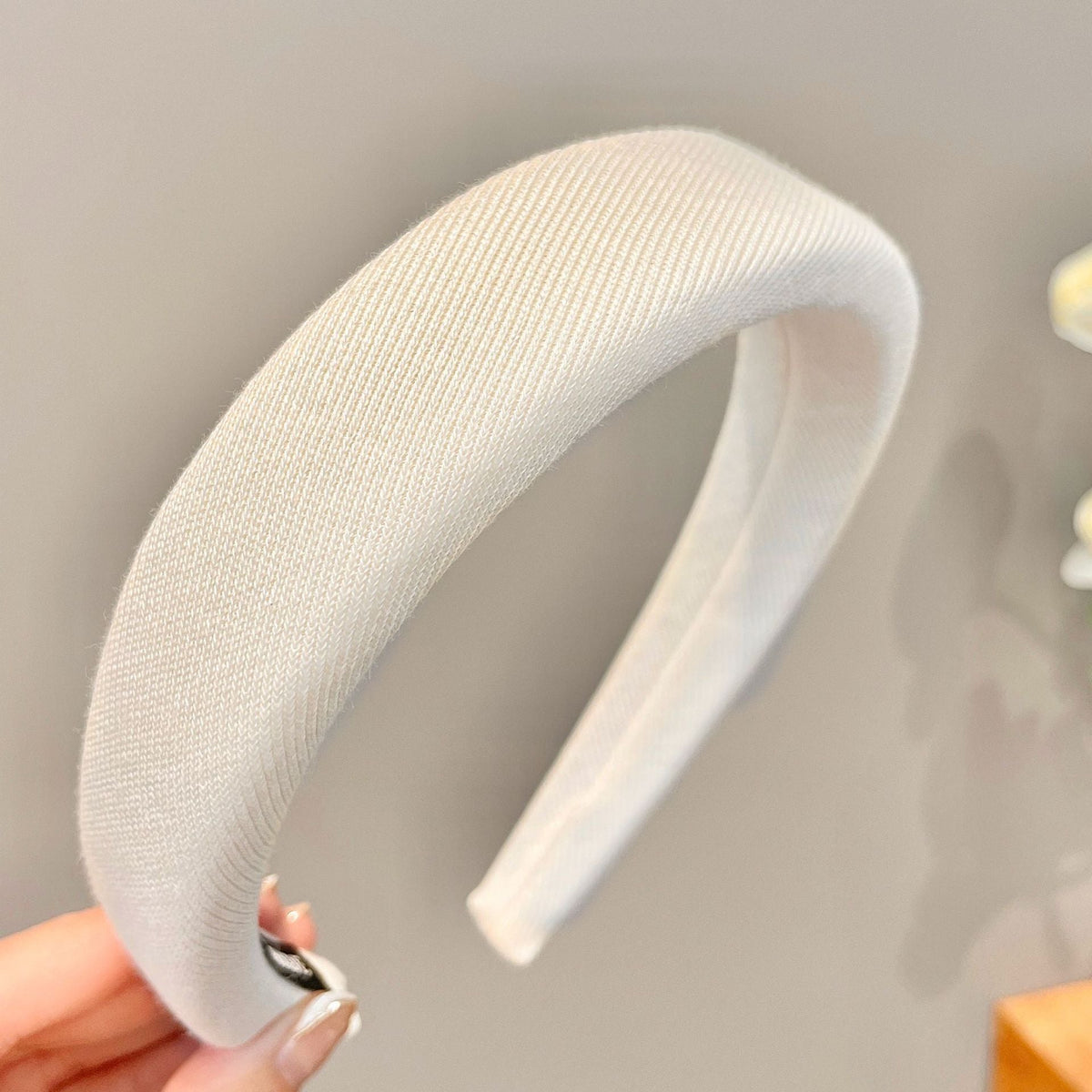 Pearl Mesh Small Flower Hair Band Blue Color