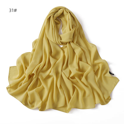Soft Draping Solid-color Scarf For Women