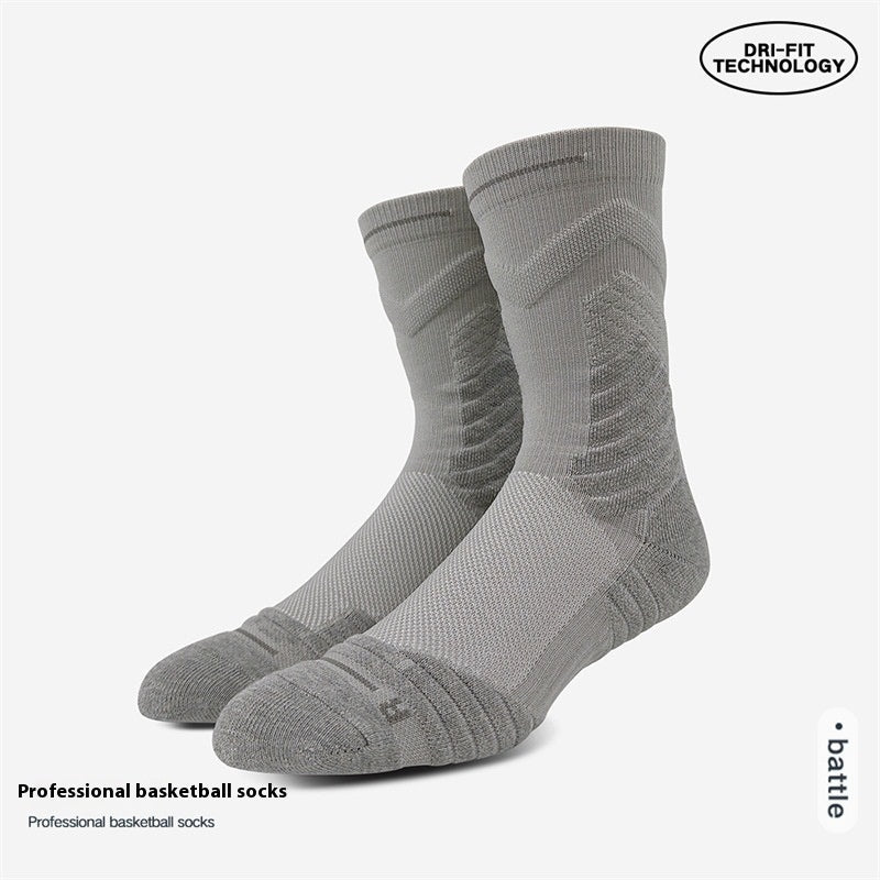 Bullfight Basketball Knee-high White Athletic Socks