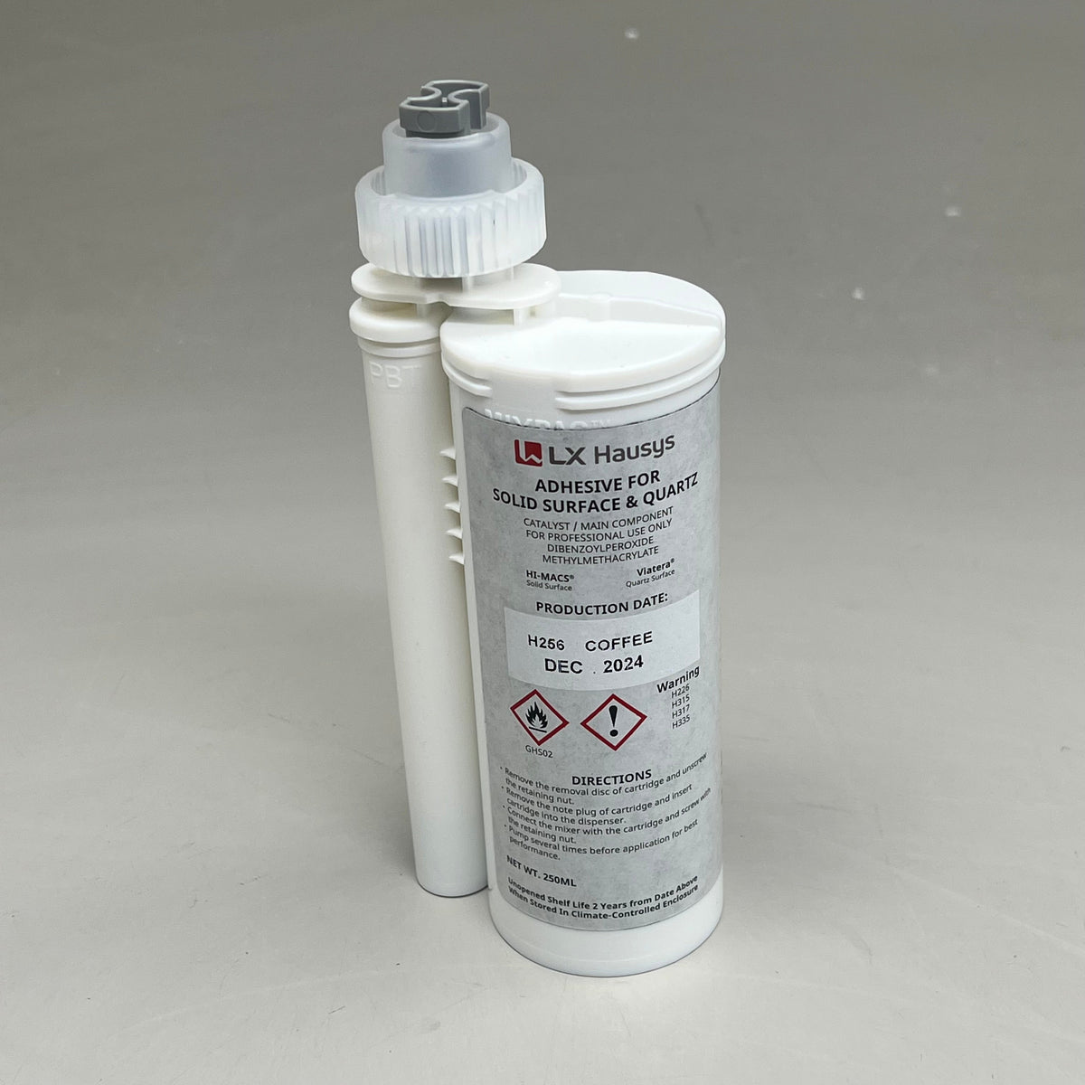 LX HAUSYS Adhesive for Solid Surface Quarts Viatera H-Macs H256 Coffee 205 mL