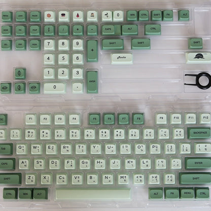 124 Key Matcha Themed PBT Sublimation Keycap