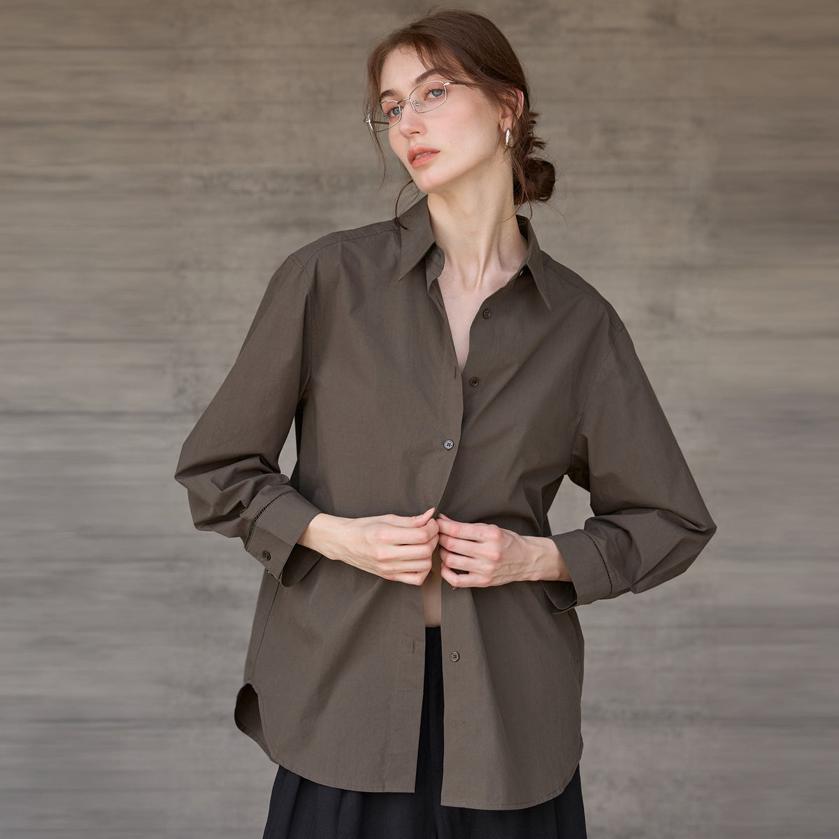 Relaxed Fit Pure Cotton Button-Down Shirt