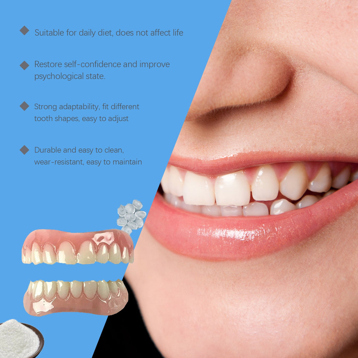 Modified Teeth Dentures American Dentures Modified Teeth Interdental Orthodontic Dentures