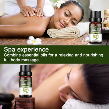 Tea Tree Essential Oil, Repair Acne Pore Shrinkage Hydrating Face Care Essential Oil
