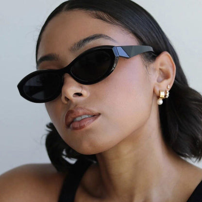 Oval Small Frame Sunglasses Fashionable Shades Stylish And Personalized UV Protective Tinted Glasses