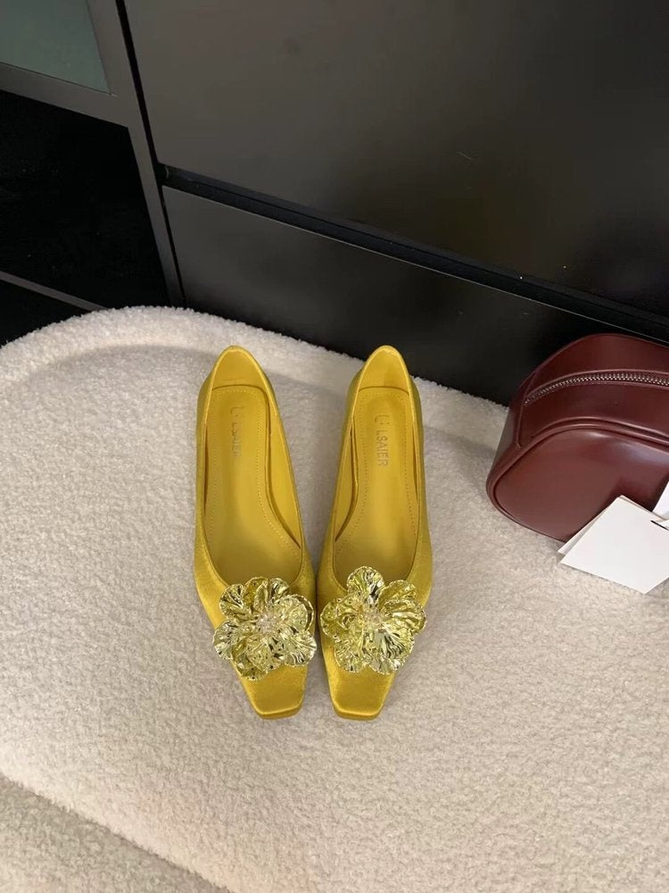 2026 Spring New Arrival Square Toe Flats For Women, Pointed Toe  Slip-On Shoes Soft Sole Ballet Flats Must-Have For Wide Leg Pants
