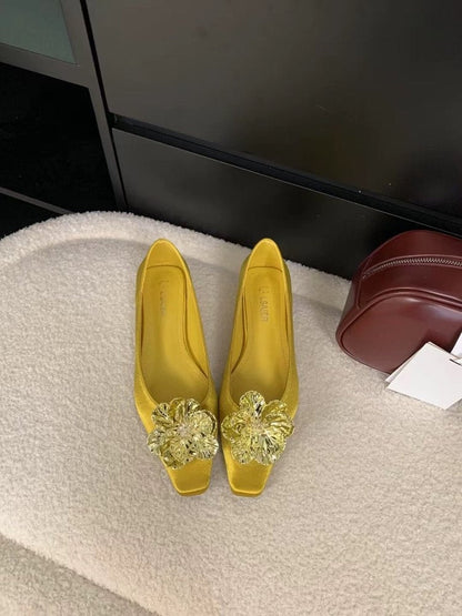 2026 Spring New Arrival Square Toe Flats For Women, Pointed Toe  Slip-On Shoes Soft Sole Ballet Flats Must-Have For Wide Leg Pants