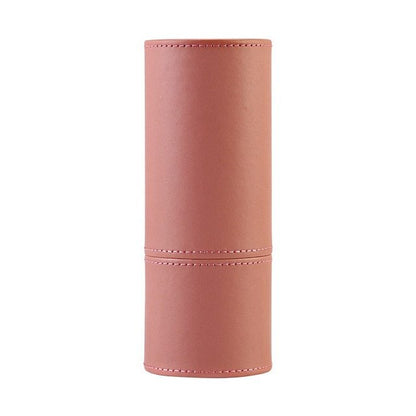 PU Round Cosmetic Brush Container