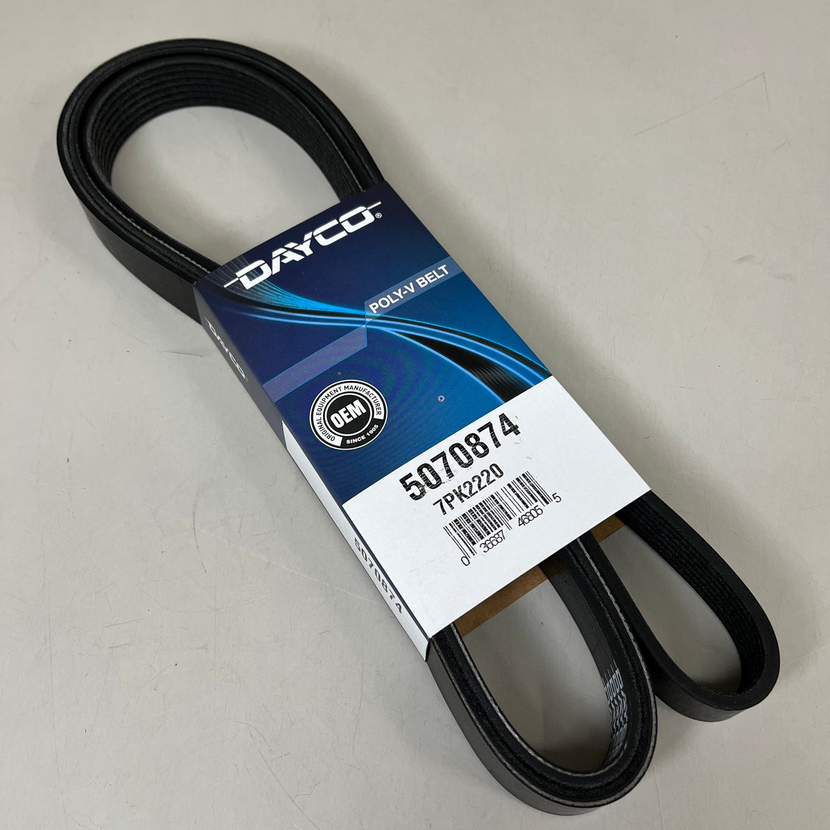 DAYCO Straight Standard Depth Serpentine Belt K-Section EPDM 2219.96" L 5070874