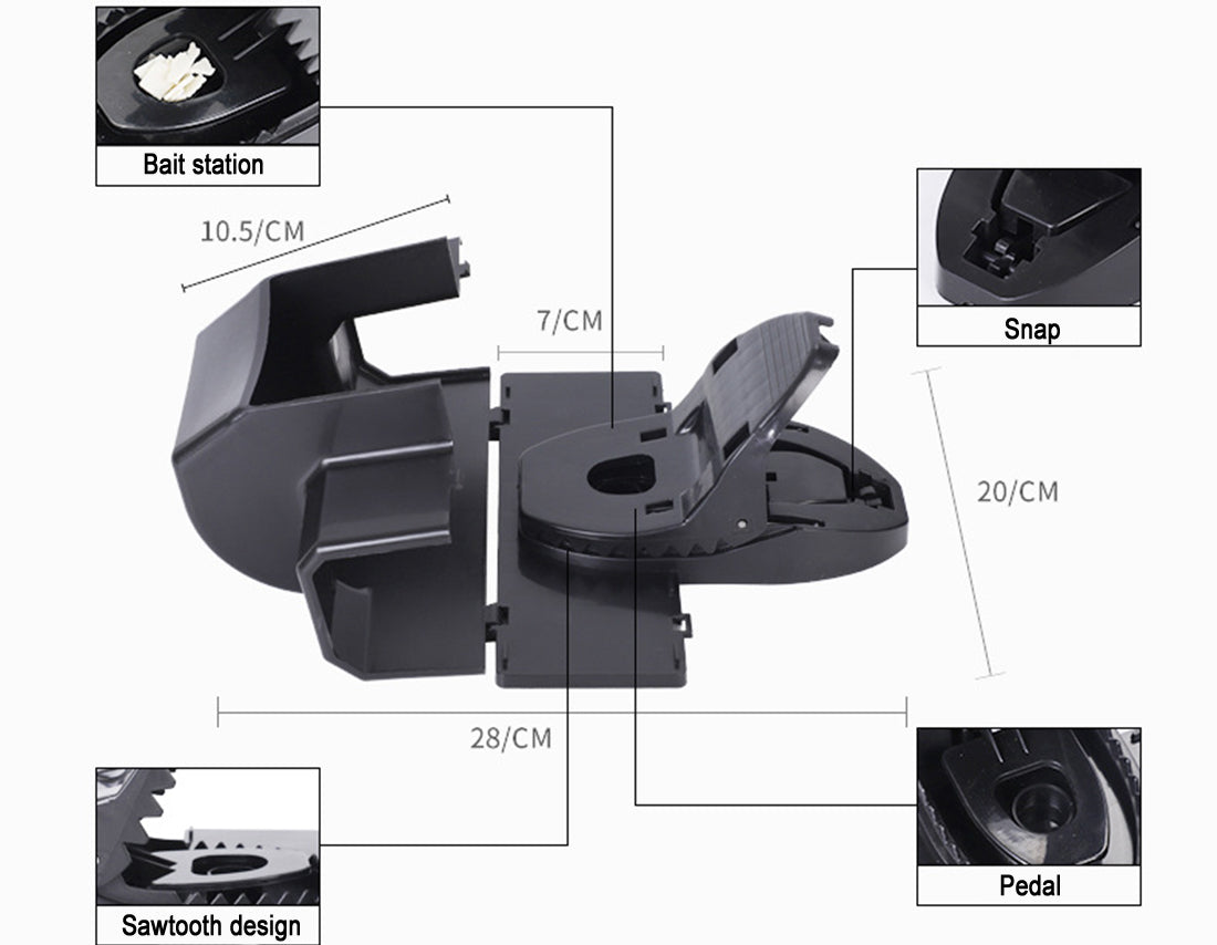 Safe Plastic Tunnel Rat Trap Humane Smart Rat Killer Cage Mice Rodent Animal Control Catch Bait Mouse Trap
