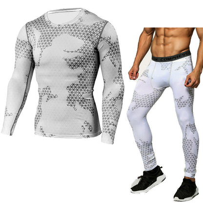 Men's Camouflage Compression Set