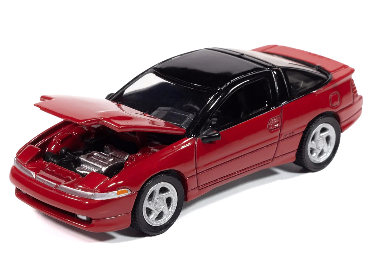 1991 Mitsubishi Eclipse GSX Maranello Red with Black Top "Import Legends" Series 1/64 Diecast Model Car by Auto World