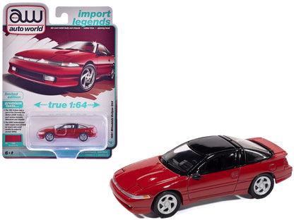 1991 Mitsubishi Eclipse GSX Maranello Red with Black Top "Import Legends" Series 1/64 Diecast Model Car by Auto World