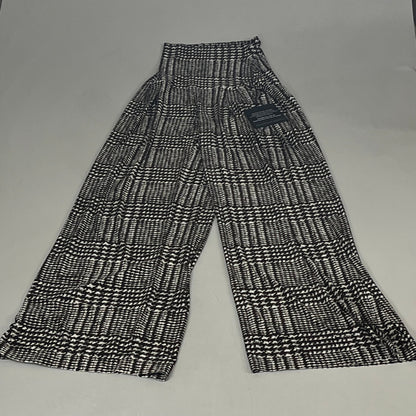 NORMA KAMALI High Waist Pleat Pant Women's Sz S/32 Chocolate Glenn Plaid Tweed