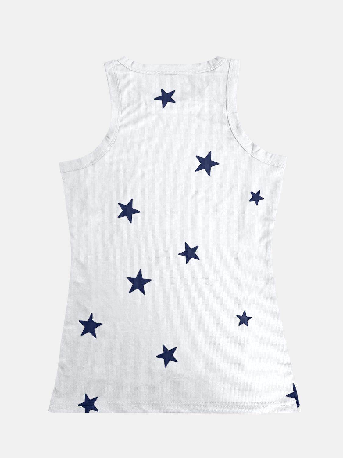 Full Size Star Round Neck Tank for Women in Multiple Sizes