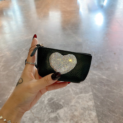 Love Mini Coin Purse Diamond Travel