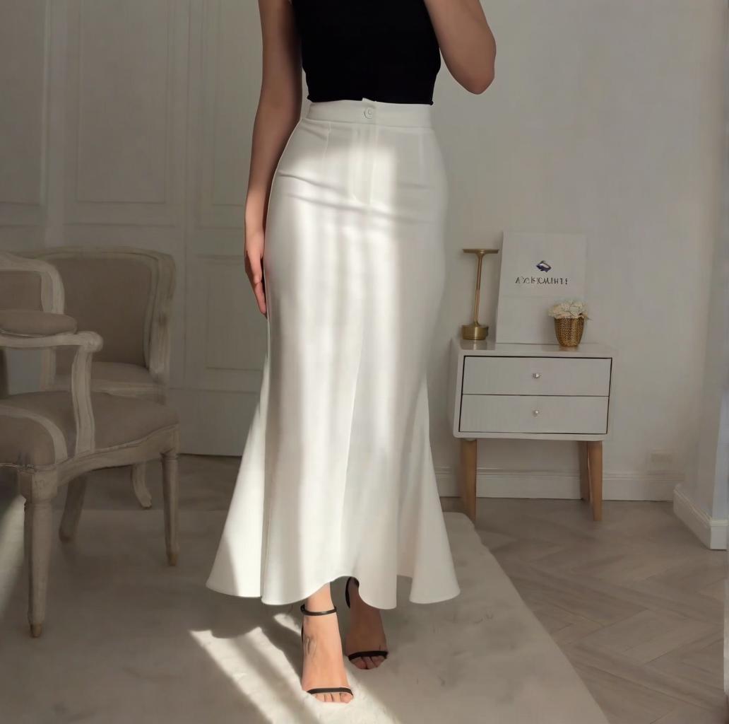 Womens Stylish Versatile Long Skirt