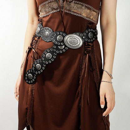 Stylish Oval PU Belt for Men and Women Casual Wear