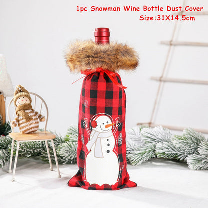 Christmas Wine Bottle Socks Decor