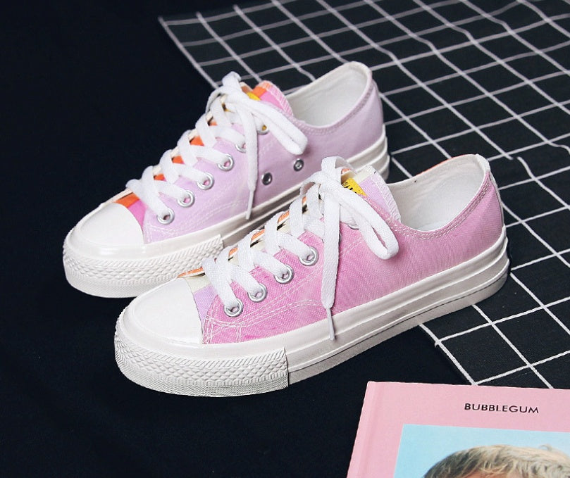 Color-changing canvas shoes