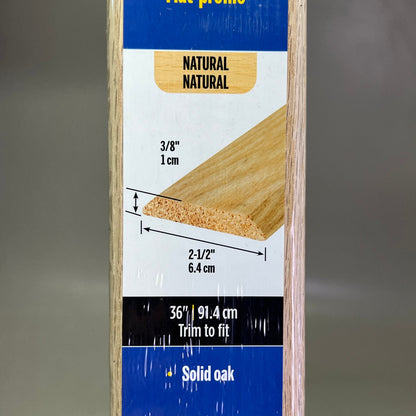 MD (6 PACK) Hardwood Flat-Profile Door Transition Strip Threshold 2.5"x36" Oak 11908