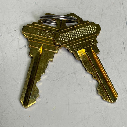 GMS (2-PACK) Mortise Lock Cylinders 1-1/8" Schlage 5 Pin Keys M11-SX-26D-AT-A2
