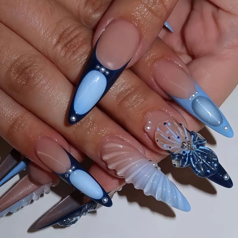 3D Almond-shaped Wearable Nails