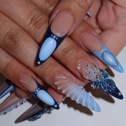 3D Almond-shaped Wearable Nails