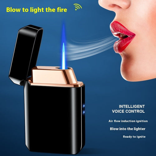 Voice-controlled Blow-and-blow Ignition Torch Lighter