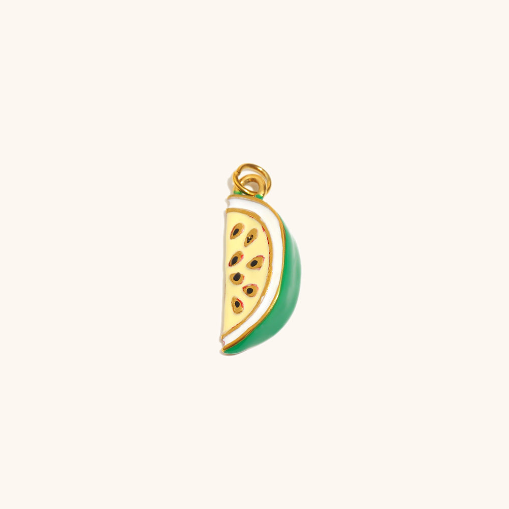 Stainless Steel Corn Pendant Plated With 18K Gold