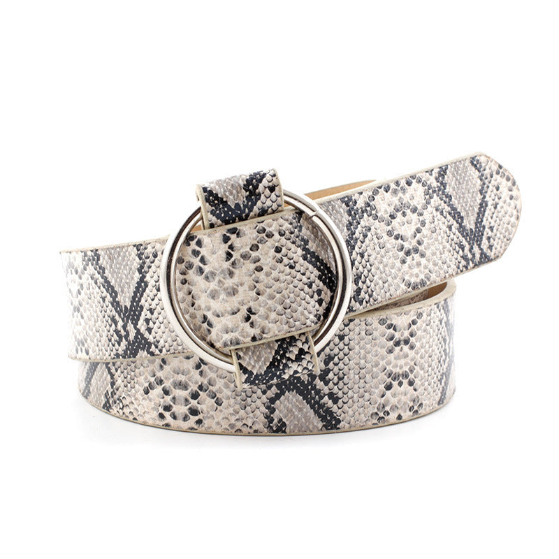 Women's Needle Free Round Buckle Belt
