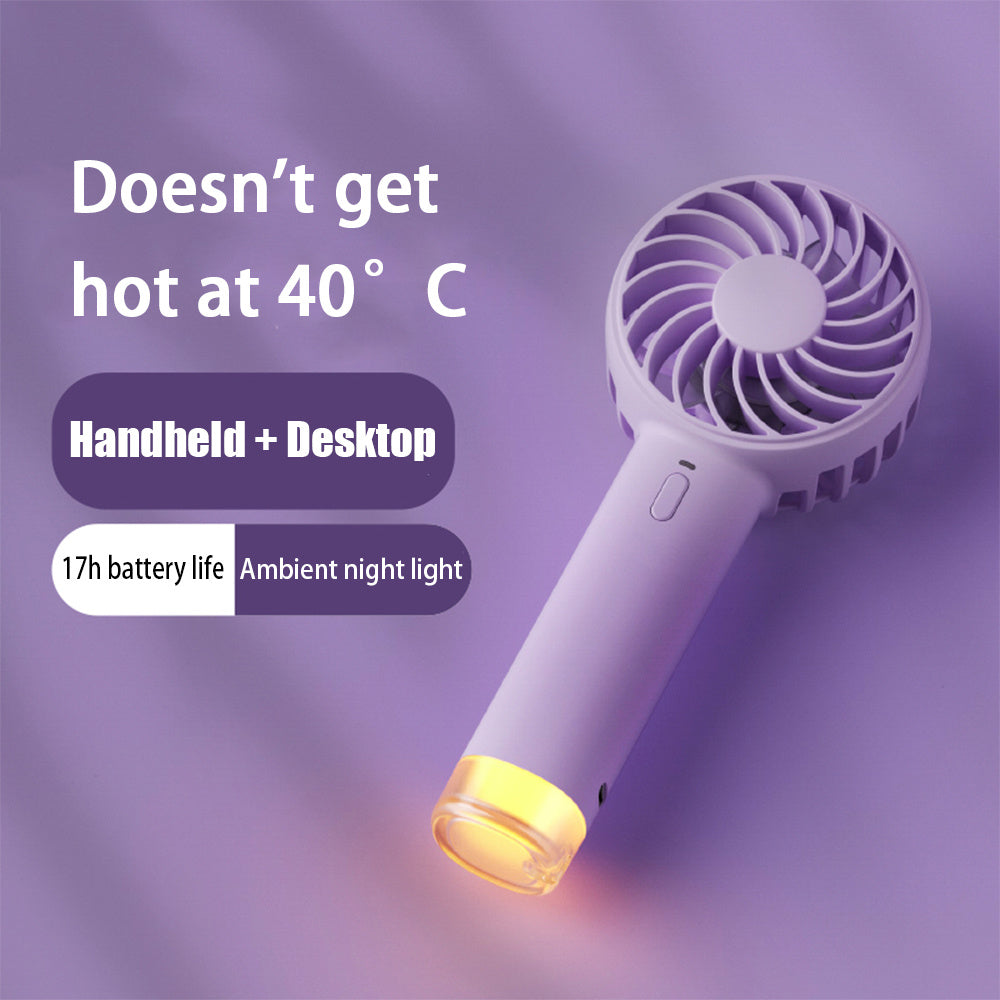 Little Bee Handheld Fan Cute Portable Lamp