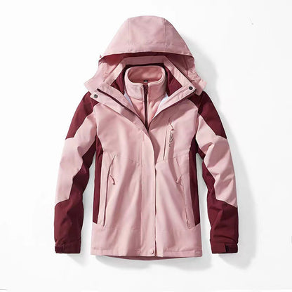 3-in-1 Mink-velvet Liner Two-piece Set Detachable Warm And Windproof Shell Jacket